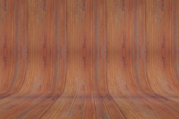 Fondo curvo del parquet di legno