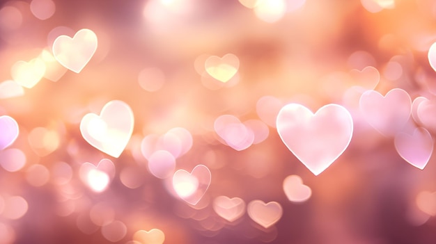 Fondo del bokeh del cuore Fondo di San Valentino