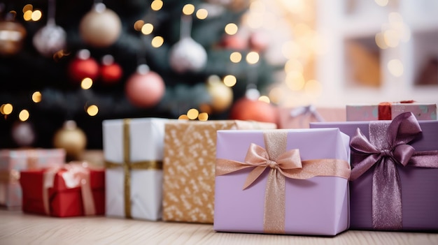 Fondo del contenitore di regalo di Natale