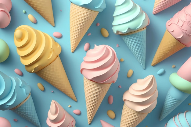 Fondo del modello del gelato 3d