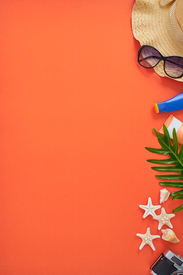 Fondo dell'arancia di concetto di vacanza di vacanza estiva