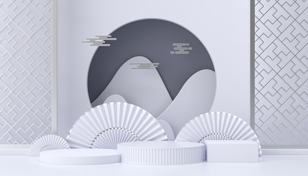 fondo dell'esposizione del prodotto del podio 3d Design