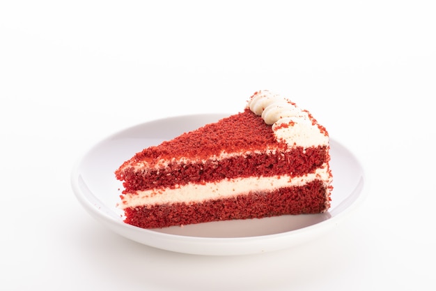 Fondo dell'isolato della torta di velluto rosso