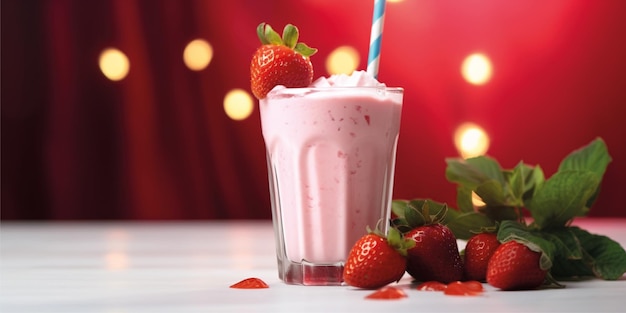 fondo della bevanda del frullato del frappè della fragola