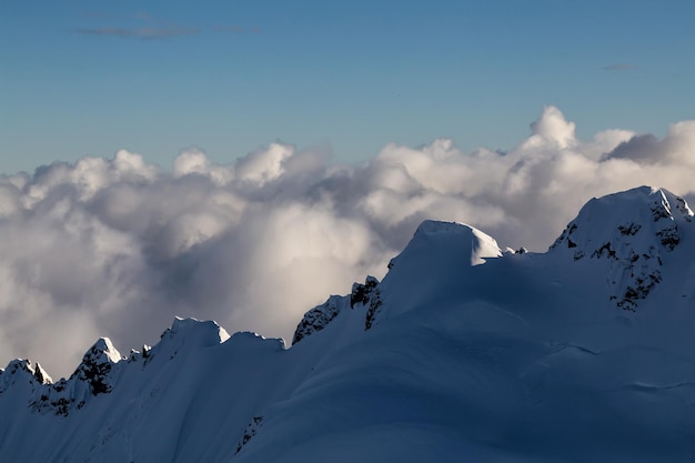 Fondo della natura aerea canadese del paesaggio della montagna