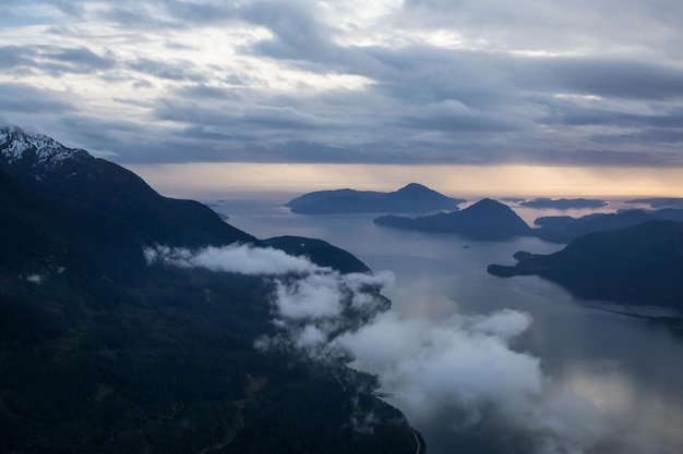 Fondo della natura del paesaggio aereo canadese