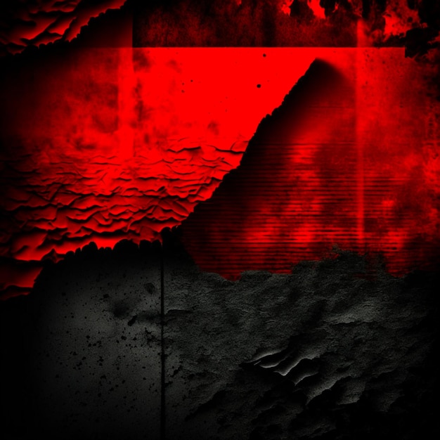 Fondo della parete dello studio di struttura astratta di cemento nero e rosso di lerciume dell'annata