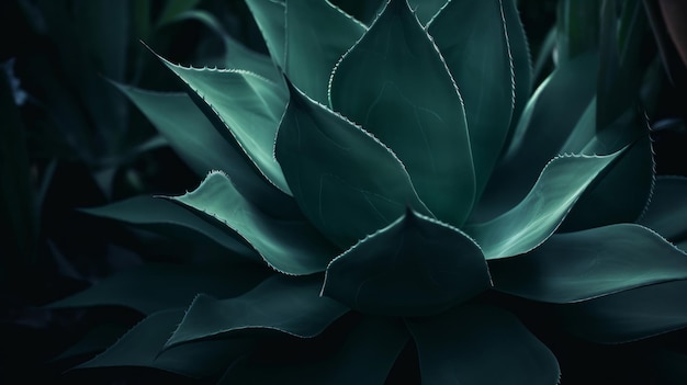 Fondo della pianta dell'agave Illustrazione AI GenerativexA