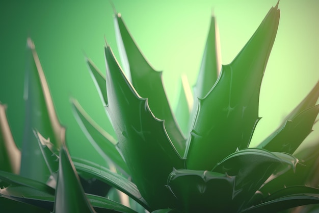 Fondo della pianta dell'aloe Genera Ai