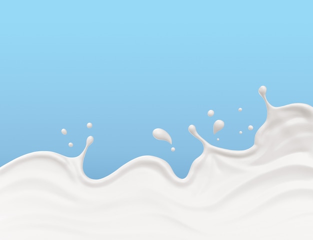 Fondo della spruzzata dell'ondulazione del latte, rappresentazione 3d.