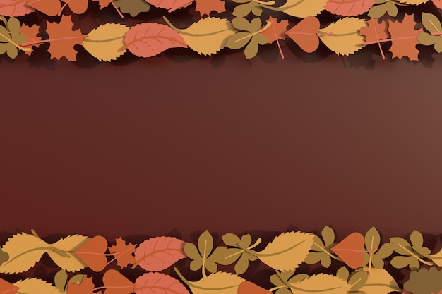 Fondo della struttura delle foglie di autunno. Illustrazione di rendering 3D