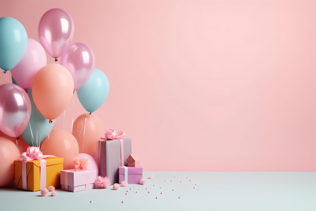 Fondo di buon compleanno con lo spazio della copia