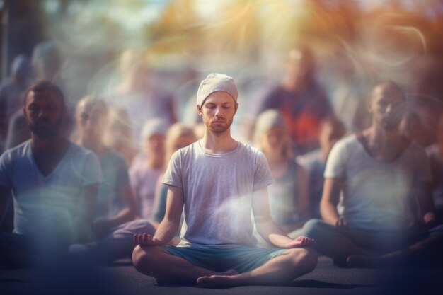 Fondo di concetto di meditazione yoga