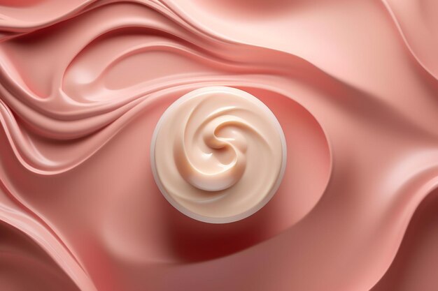 Fondo di crema cosmetica creato con tecnologia AI generativa illustrazione di alta qualità