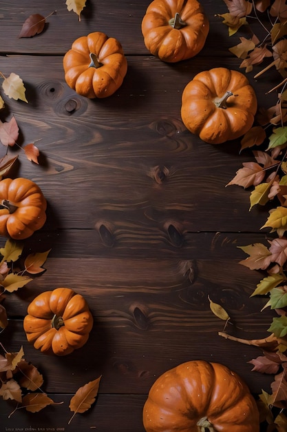 Fondo di legno del modello dell'insegna delle zucche e del fondo