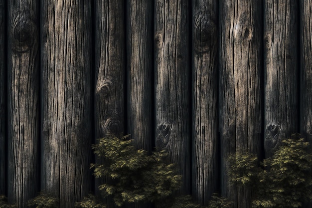 Fondo di legno della parete con l'albero