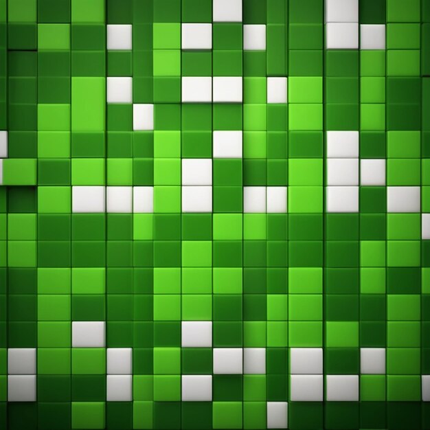 Fondo di piastrelle di mosaico quadrato astratto di formato orizzontale verde