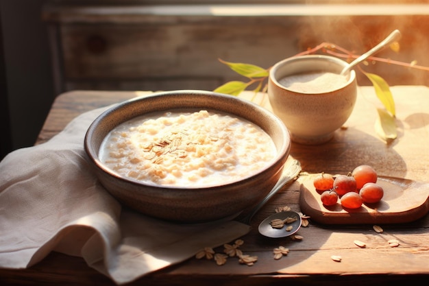 Fondo di porridge mattutino