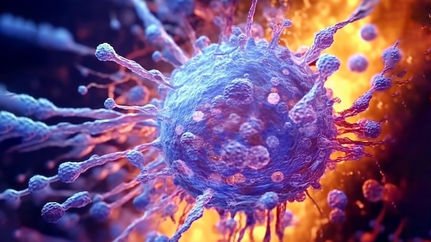 Fondo di ricerca di scienza di cellula di cancro delle cellule degli anticorpi del nucleo