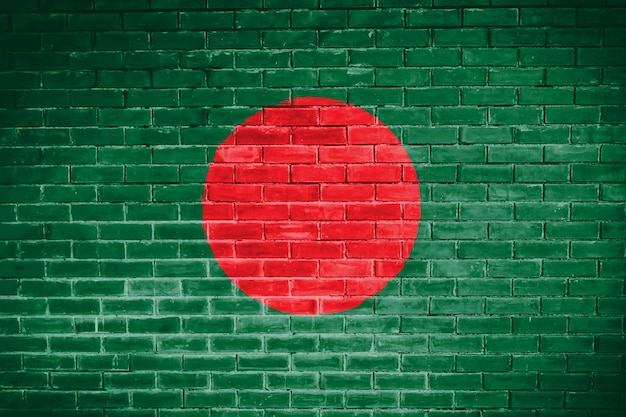 Fondo di struttura della parete della bandiera del Bangladesh