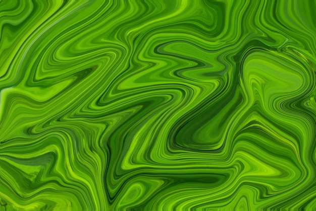 Fondo di struttura delle onde dipinto acrilico di struttura dell'inchiostro verde