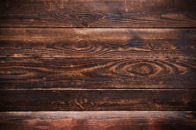 Fondo di superficie di legno della plancia marrone scuro