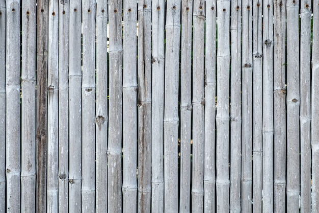 Fondo e struttura di bambù della parete del recinto.