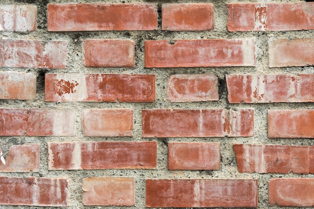 Fondo e struttura rossi del muro di mattoni