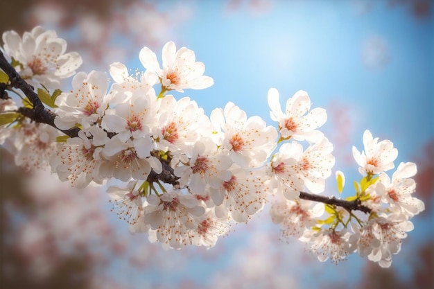 Fondo floreale dell'estratto della molla del fiore del fiore del fiore di ciliegio in primavera