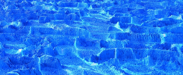 Fondo futuristico blu della valle di pietra