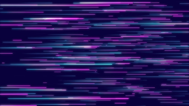 Fondo geometrico delle linee radiali astratte blu e viola Fibra ottica del flusso di dati