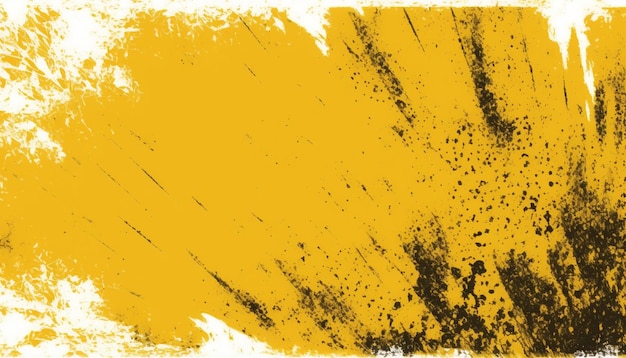 Fondo giallo del grunge del pennello