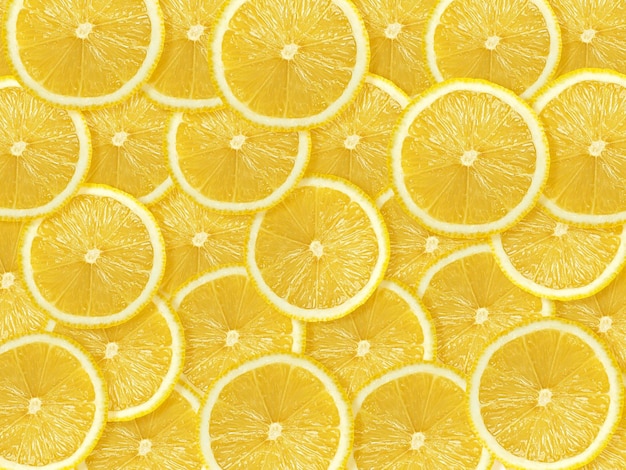 Fondo giallo di struttura del modello delle fette di limone