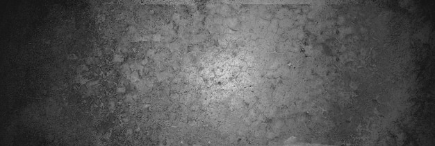 Fondo grigio vuoto di struttura della parete del cemento di lerciume Banner di panorama di fondo lungo