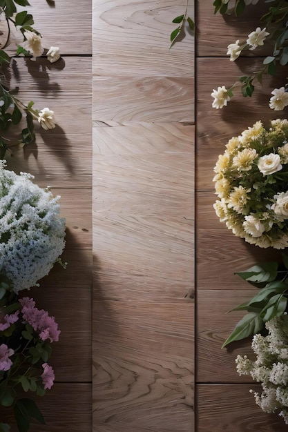 Fondo in legno e fondo del modello dell'insegna dei fiori