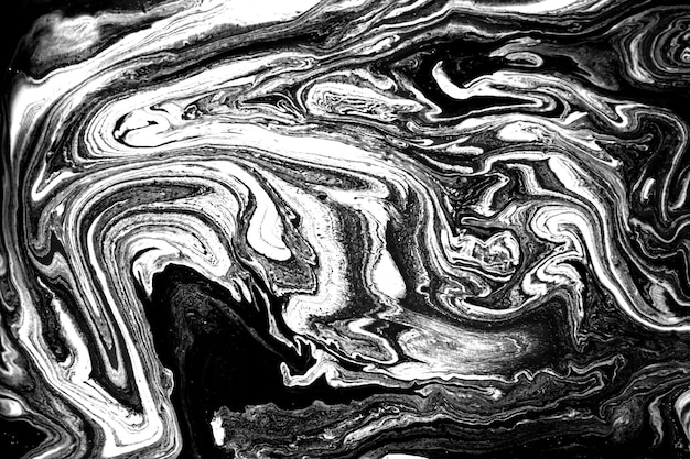 Fondo liquido di marmo astratto in bianco e nero.