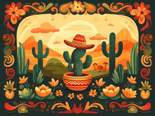 Fondo messicano piatto cinco de mayo