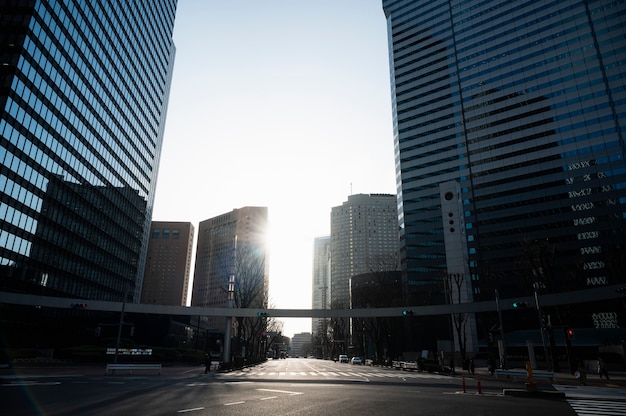 Fondo moderno della via di Tokyo