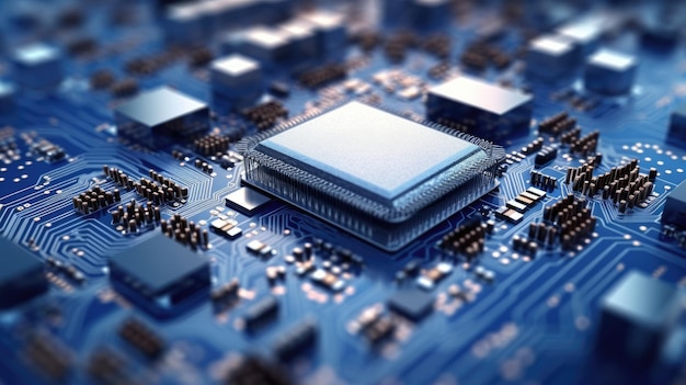 Fondo moderno di tecnologia informatica del chip del processore