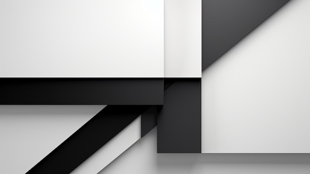 Fondo monocromatico bianco e nero linee pulite forme geometriche e un elegante contemporaneo