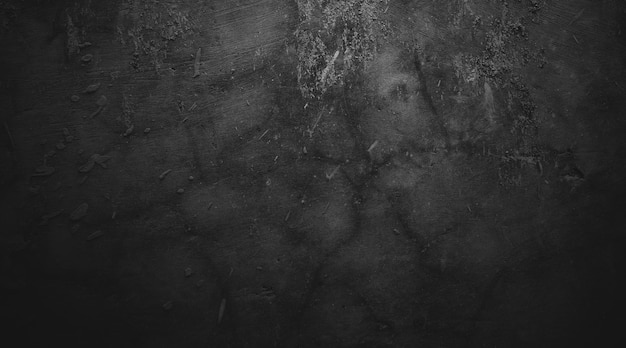 Fondo nero della parete del cemento strutturato del tratto del pennello naturale o della vecchia struttura concreta di pietra come concetto di orrore e Halloween