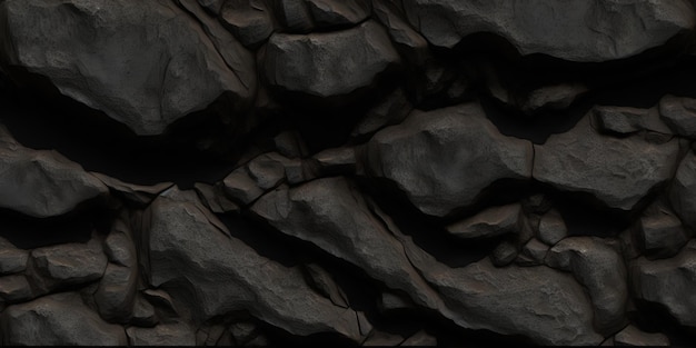 Fondo nero della parete della roccia
