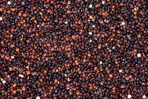 Fondo nero della quinoa