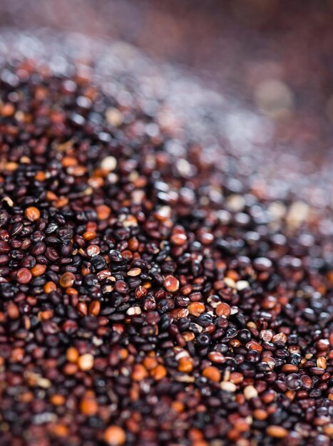 Fondo nero della quinoa