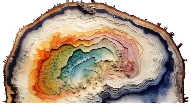 fondo organico di struttura del tronco dell'inchiostro di contorni