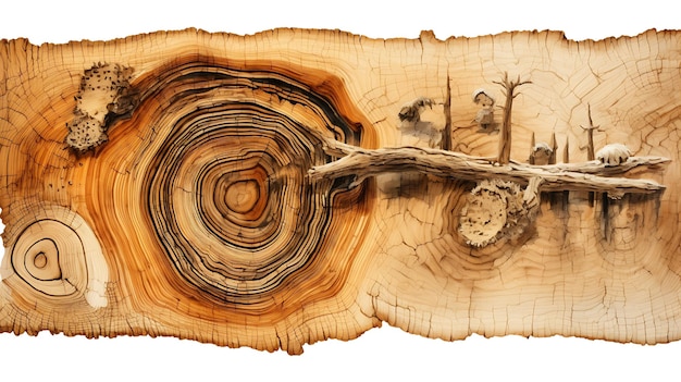 fondo organico di struttura del tronco dell'inchiostro di contorni