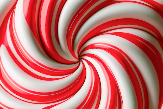 Fondo radiale vorticoso della canna di caramella. IA generativa