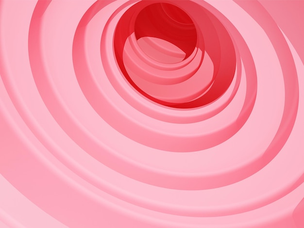 Fondo rosa del foro del cerchio, fondo astratto, rappresentazione 3D.