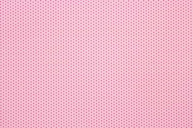 Fondo rosa del modello dei punti di Polka, vista superiore