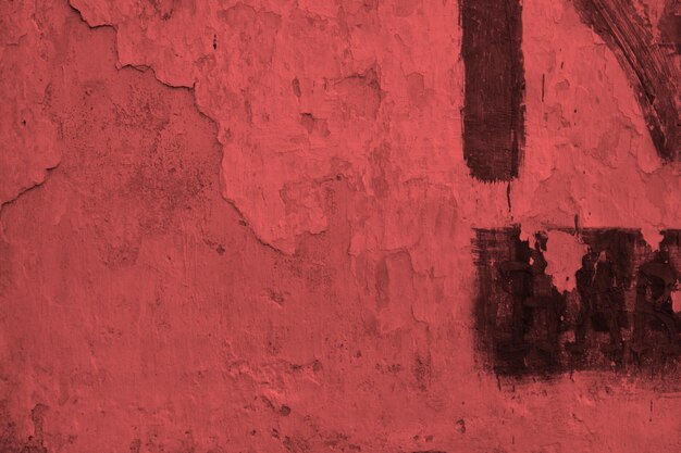 Fondo rosso dell'estratto del muro di cemento di lerciume